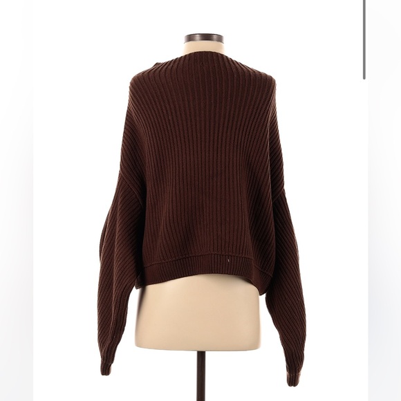 Chocolate brown free people sweater - Picture 2 of 4